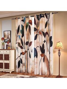 Subrtex Printed Curtains Room Darkening 52"X95" X2